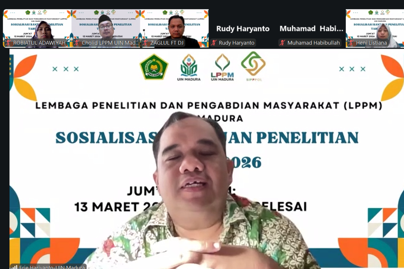 Perkuat Budaya Riset, LPPM UIN Madura Sosialisasikan Program Bantuan Penelitian 2026