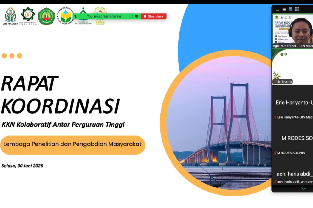 Perkuat Sinergi Pengabdian, LPPM UIN Madura Gelar Rapat Koordinasi KKN Kolaboratif Antar Perguruan Tinggi 2026