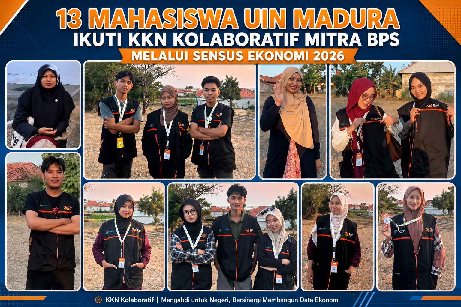 13 Mahasiswa UIN Madura Ikuti KKN Kolaboratif Mitra BPS melalui Sensus Ekonomi 2026